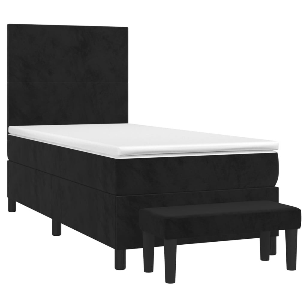 vidaXL Bankje 70x30x30 cm fluweel zwart