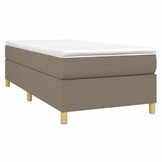 vidaXL Boxspring bed 80x200 cm stof taupe