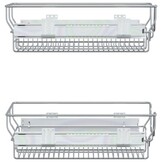 vidaXL Draadmanden uittrekbaar 2 st 45 cm zilverkleurig