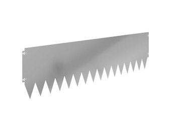 vidaXL Gazonrand 10 st 103 x 30 cm Staal zilver