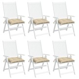 vidaXL Palletkussens 6 st 50x50x7 cm oxford stof beige
