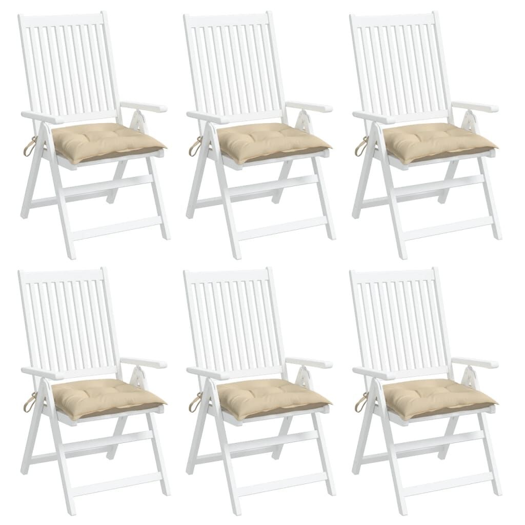 vidaXL Palletkussens 6 st 50x50x7 cm oxford stof beige