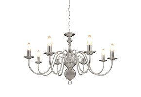 Kroonluchter Zilverkleurig 8xE14 - 34% Korting