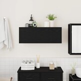 vidaXL Badkamerwandkast 80x25x30 cm bewerkt hout zwart