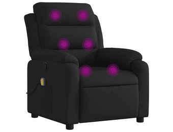 Verstelbare Massagestoel Stof Zwart - 59% Korting