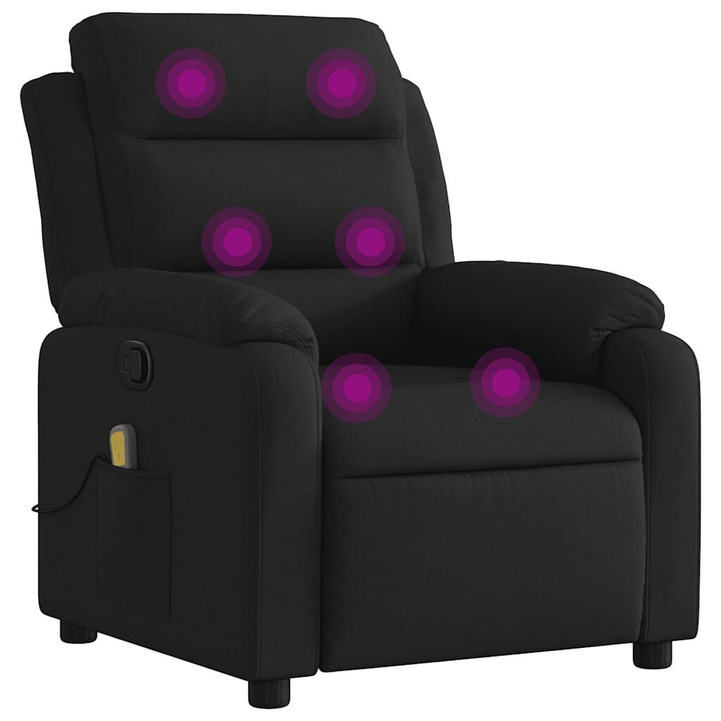 Verstelbare Massagestoel Stof Zwart - 59% Korting