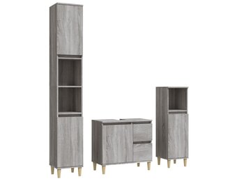Badkamerkast Sonoma Eiken 30x30x190 cm met 59% Korting