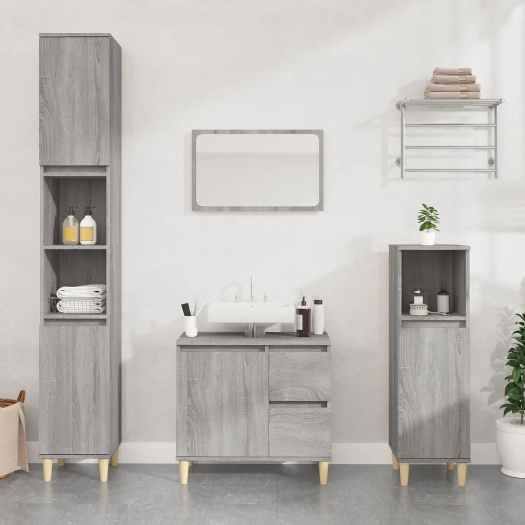 Badkamerkast Sonoma Eiken 30x30x190 cm met 59% Korting