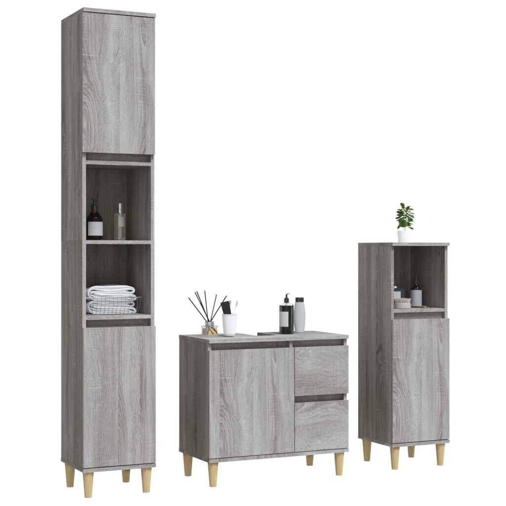 Badkamerkast Sonoma Eiken 30x30x190 cm met 59% Korting