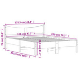 Bedframe massief grenenhout 120x200 cm - 29% Korting