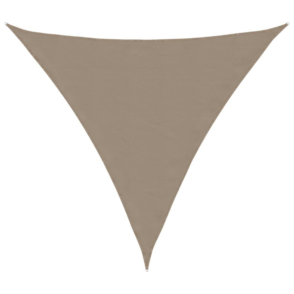 vidaXL Zonnescherm driehoekig 5x5x5 m oxford stof taupe