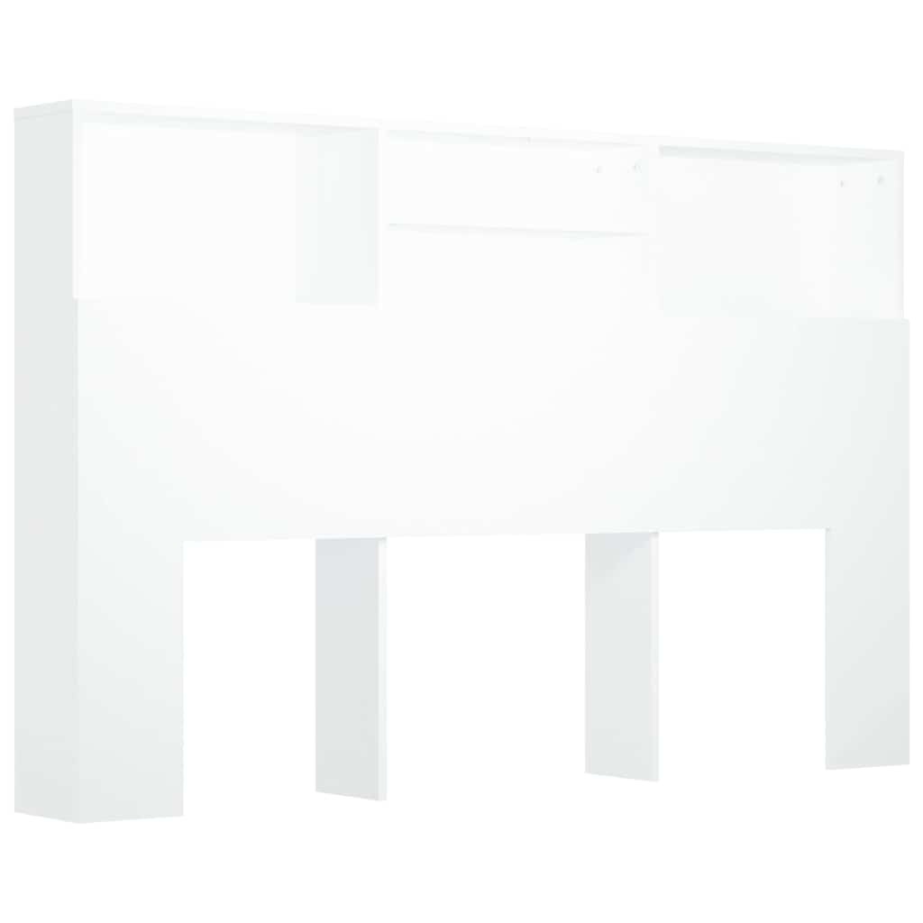 vidaXL Hoofdbordkast 160x19x103,5 cm wit