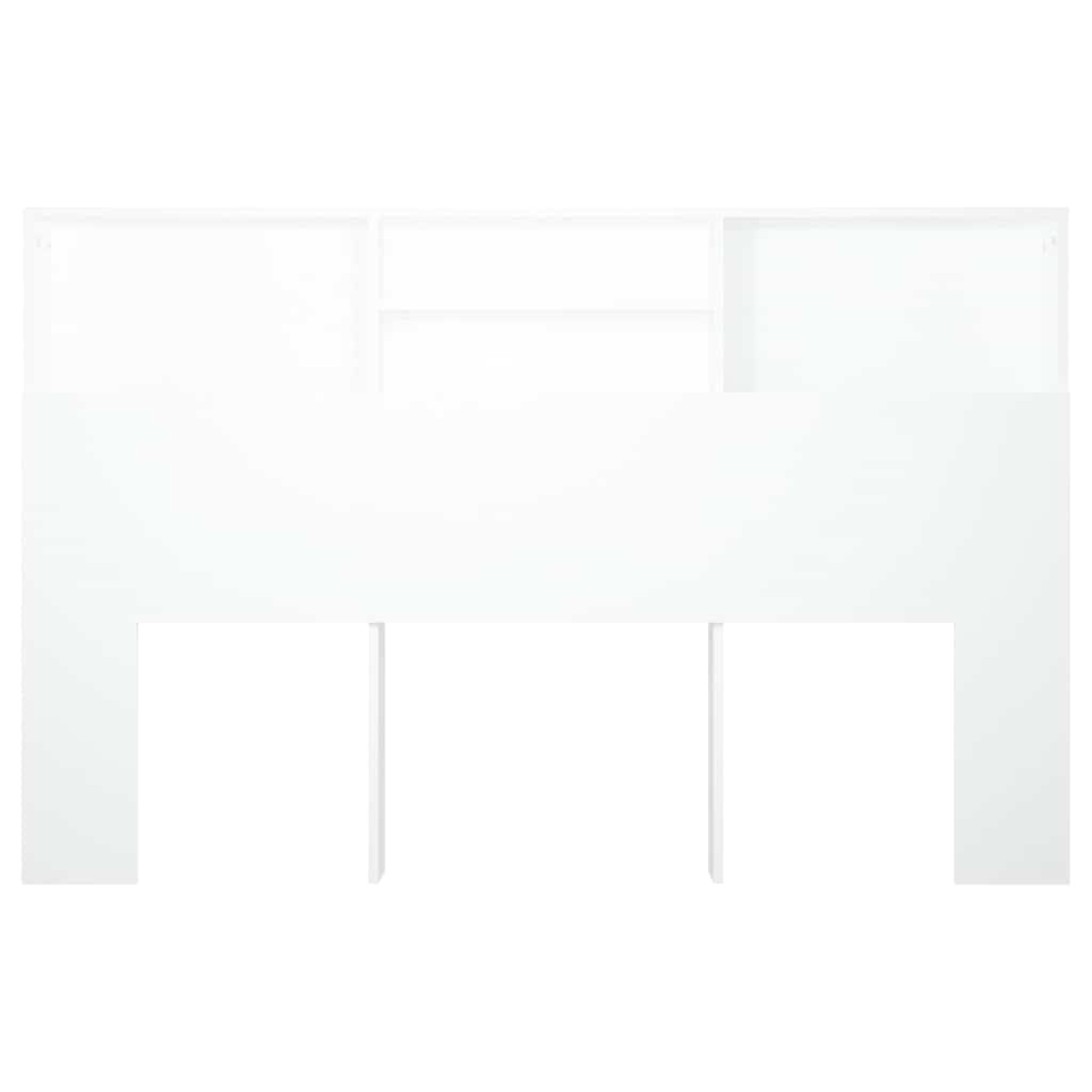 vidaXL Hoofdbordkast 160x19x103,5 cm wit