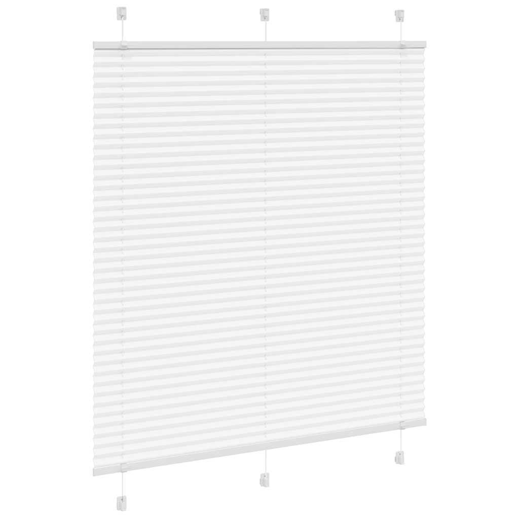 vidaXL Plissé rolgordijn 120x150 cm stofbreedte 119,4cm polyester wit