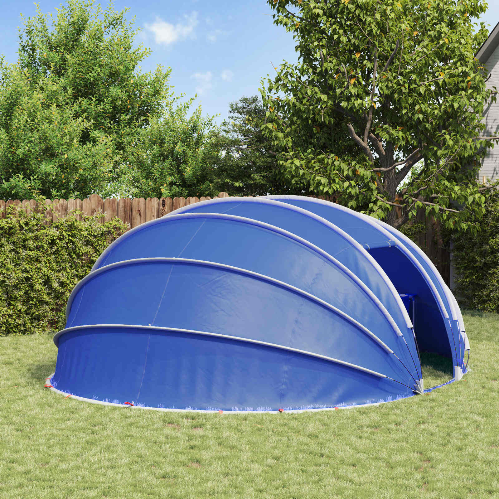 vidaXL Zwembad Tent Koepel 538 x 440 x 204 cm Azure Blauw