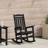 vidaXL Tuin schommelstoel Zwart HDPE