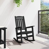 vidaXL Tuin schommelstoel Zwart HDPE