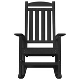 vidaXL Tuin schommelstoel Zwart HDPE