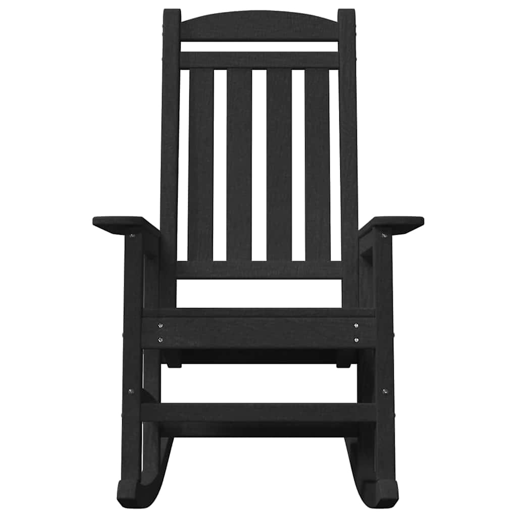 vidaXL Tuin schommelstoel Zwart HDPE