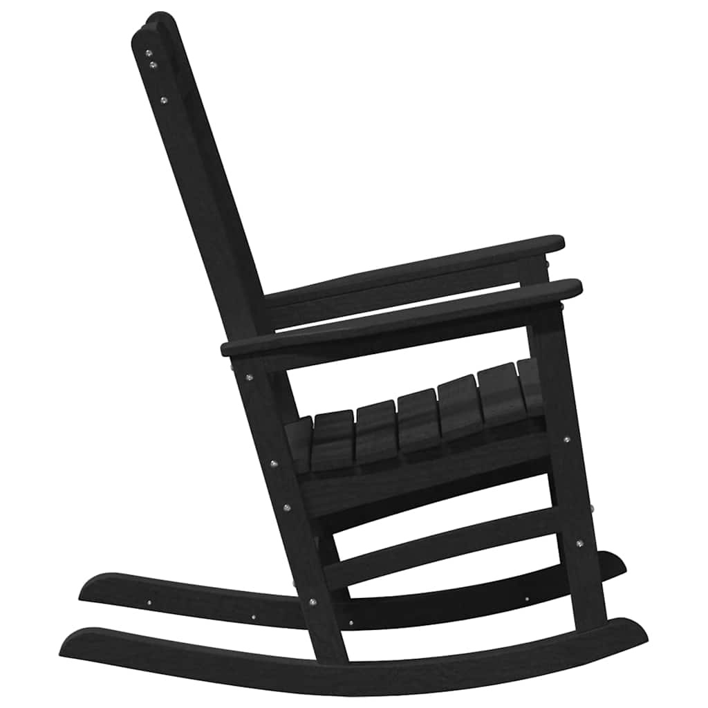 vidaXL Tuin schommelstoel Zwart HDPE