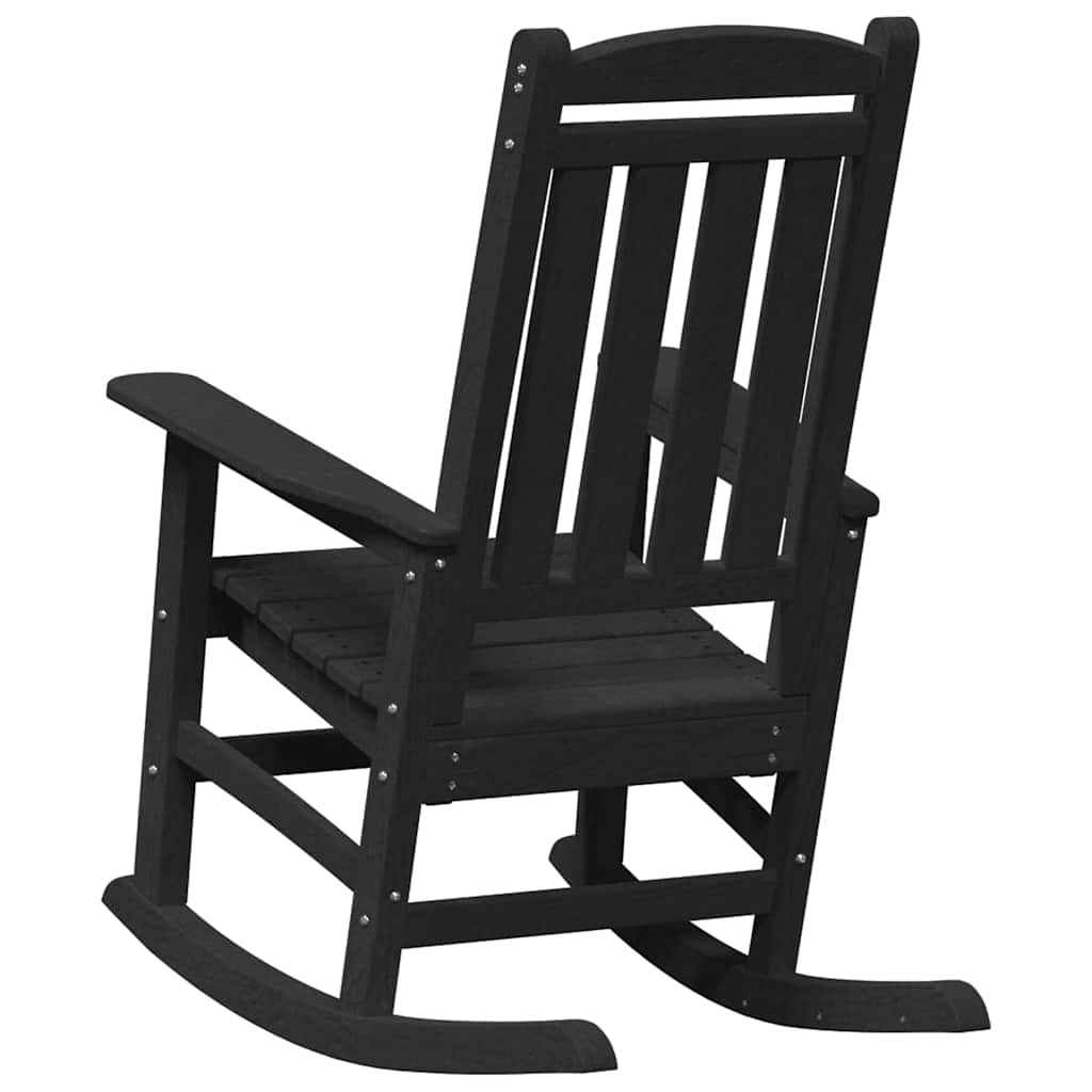 vidaXL Tuin schommelstoel Zwart HDPE