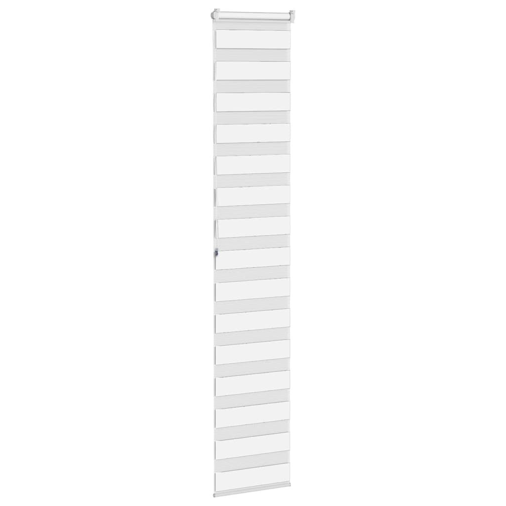 vidaXL Zebra rolgordijn 45x200 cm stofbreedte 40,9 cm polyester wit
