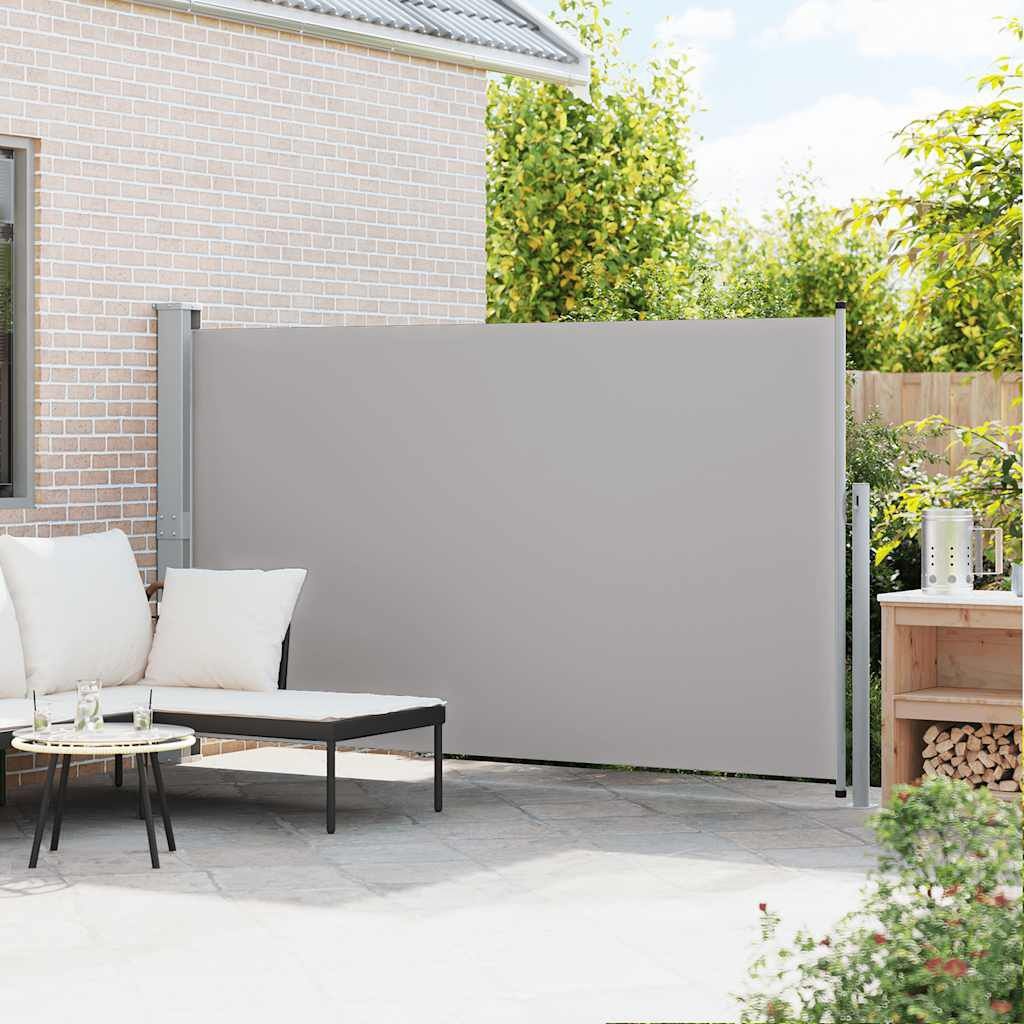 vidaXL Tuinscherm uittrekbaar 170x300 cm grijs