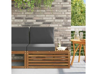 vidaXL Buiten Eindbank Naturel 91 x 63 x 73 cm Massief Acaciahout