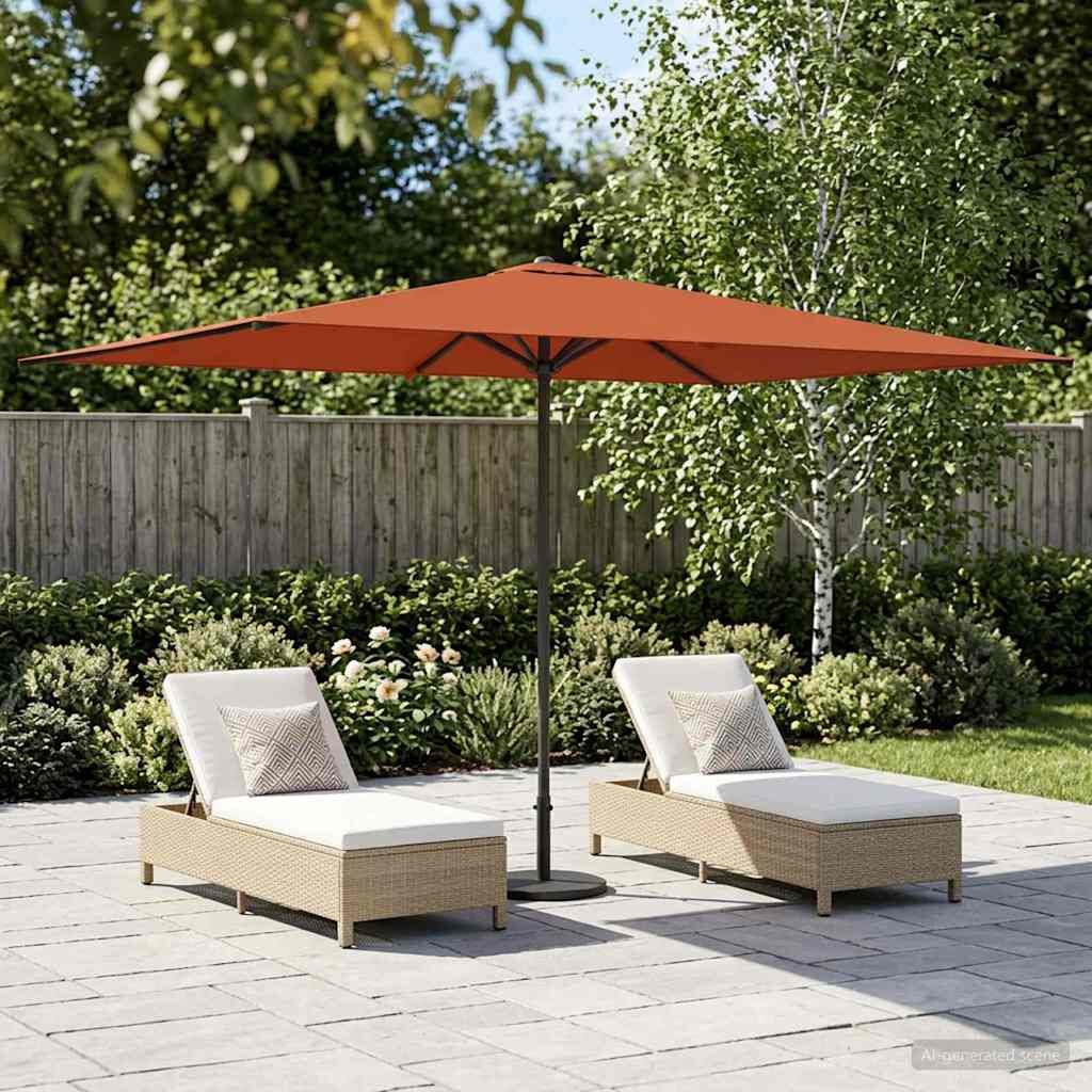 vidaXL Tuinparasol Rechthoekig 2 x 3 m Polyester Terracotta