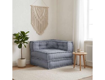 vidaXL Modulair Sofabet Stof Grijs 70 x 70 x 56 cm