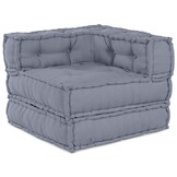vidaXL Modulair Sofabet Stof Grijs 70 x 70 x 56 cm
