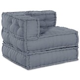 vidaXL Modulair Sofabet Stof Grijs 70 x 70 x 56 cm