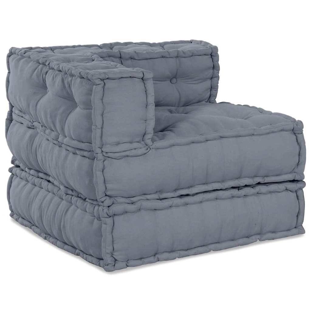 vidaXL Modulair Sofabet Stof Grijs 70 x 70 x 56 cm