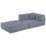 vidaXL Modulair Sofabet Stof Grijs 70 x 70 x 56 cm
