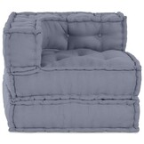 vidaXL Modulair Sofabet Stof Grijs 70 x 70 x 56 cm