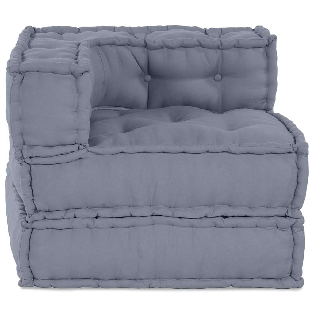 vidaXL Modulair Sofabet Stof Grijs 70 x 70 x 56 cm