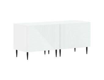 vidaXL Tv-meubel Wit Bewerkt hout