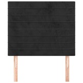 vidaXL Hoofdbord zwart 90x5x118/128 cm fluweel