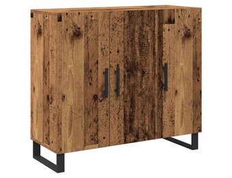 vidaXL Dressoir Oudhout 90 x 34 x 80 cm Bewerkt hout