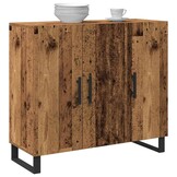vidaXL Dressoir Oudhout 90 x 34 x 80 cm Bewerkt hout