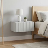 vidaXL Wandbeugel Bedkast 2 st Wit 49 x 34,5 x 20 cm Bewerkt hout