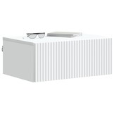 vidaXL Wandbeugel Bedkast 2 st Wit 49 x 34,5 x 20 cm Bewerkt hout