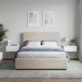 vidaXL Wandbeugel Bedkast 2 st Wit 49 x 34,5 x 20 cm Bewerkt hout