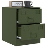 vidaXL Nachtkastjes 2 st 34,5x39x44 cm staal groen