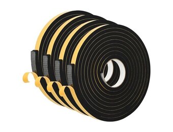 vidaXL Zelfklevende schuimtape 4 st Zwart 20mm x 5m CR Schuim