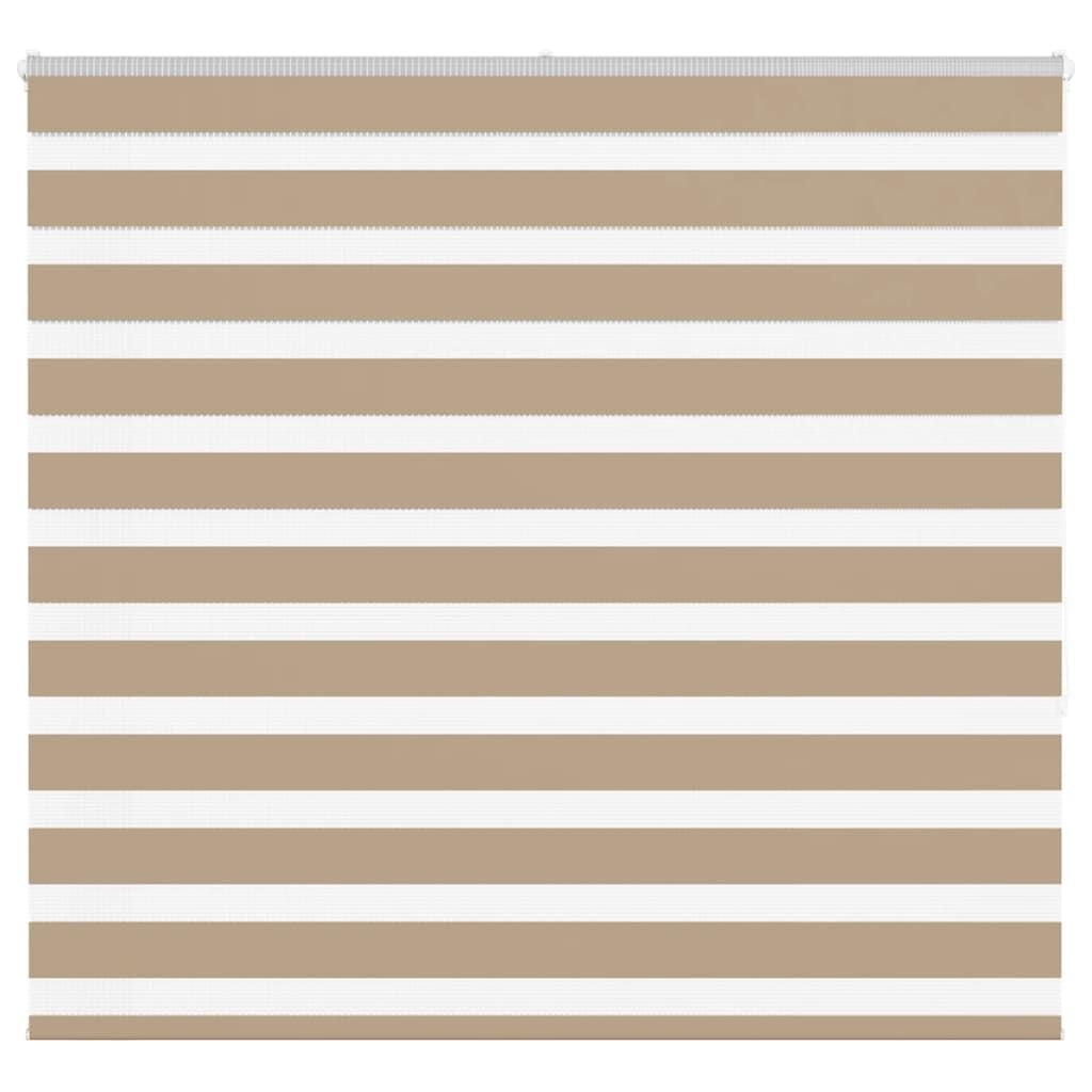 vidaXL Zebra Blind 155x150 cm stofbreedte 150,9 cm polyester zandbruin