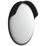 vidaXL Verkeersspiegel voor buiten convex Ø45 cm polycarbonaat zwart