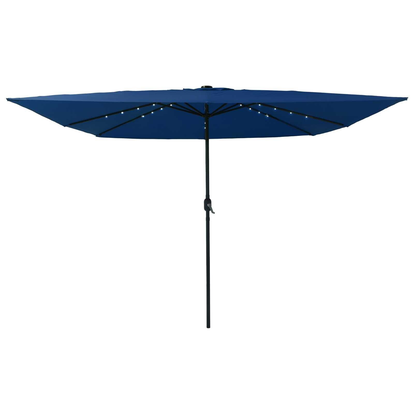vidaXL Tuinparasol 295 x 295 x 245 cm Polyester en staal Azuurblauw