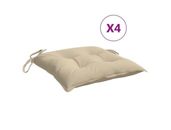 vidaXL Palletkussens 4 st 50x50x7 cm oxford stof beige