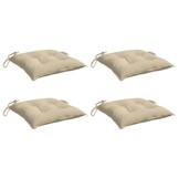 vidaXL Palletkussens 4 st 50x50x7 cm oxford stof beige